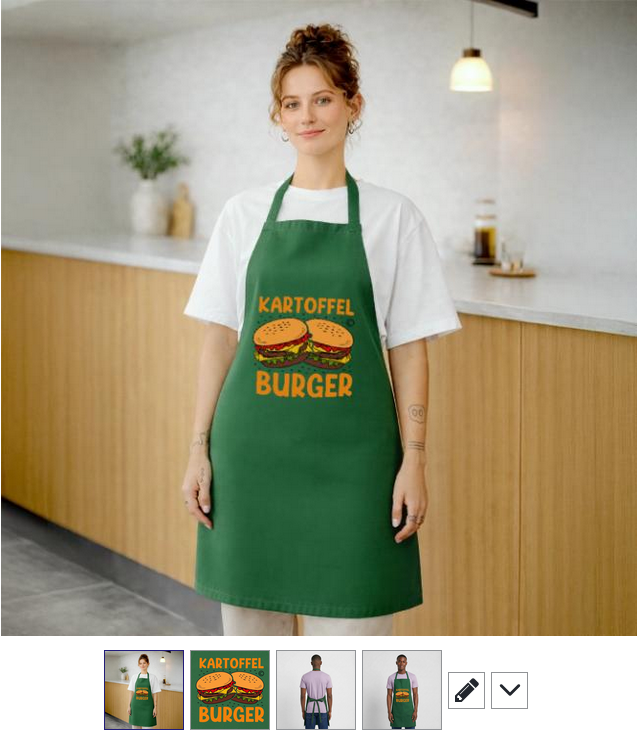 Kochschürze, 100% Baumwolle, Marke: Spreadshirt